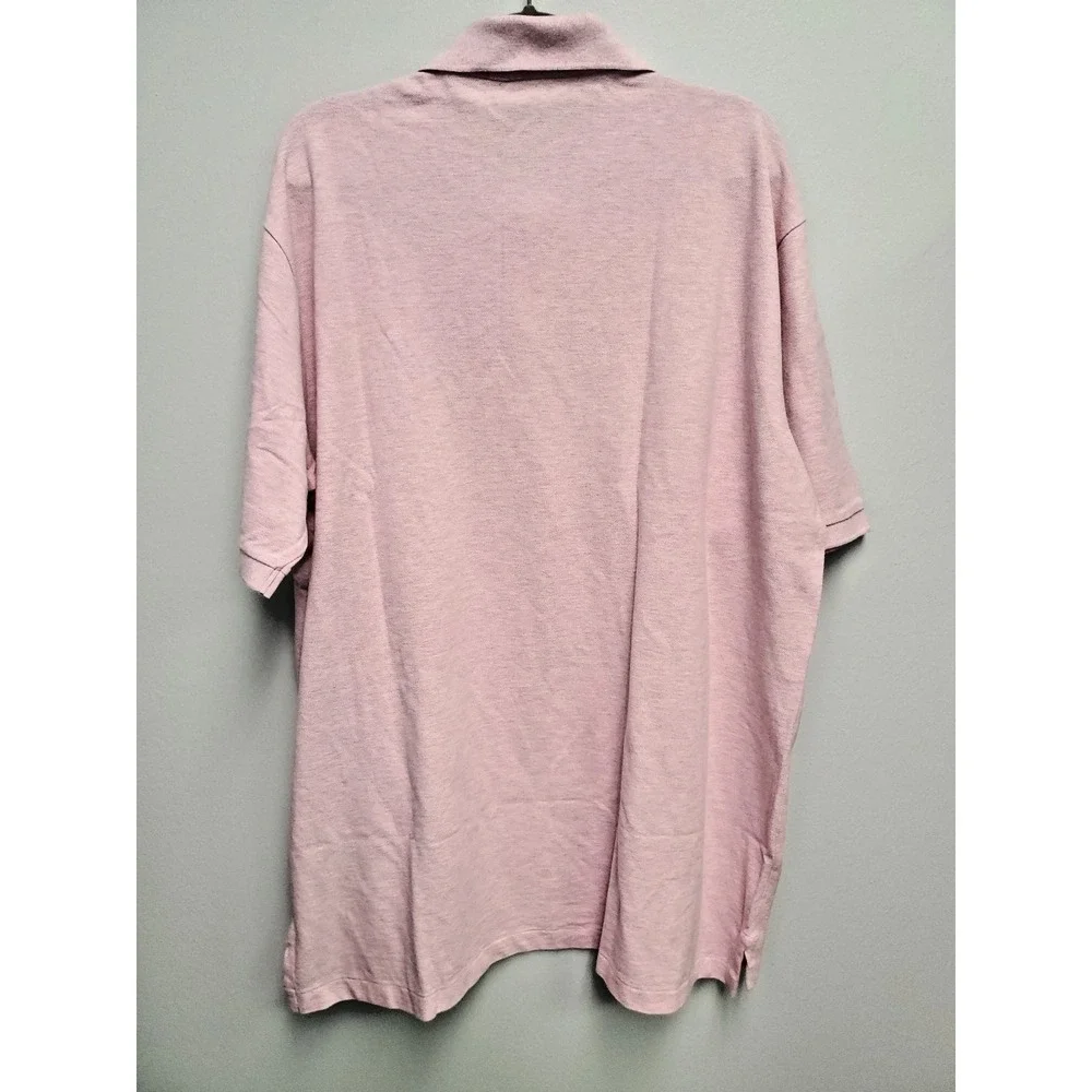 NWT Polo Ralph Lauren Men's XLTALL Polo Shirt Cotton SS Heathered Pink Pony Logo